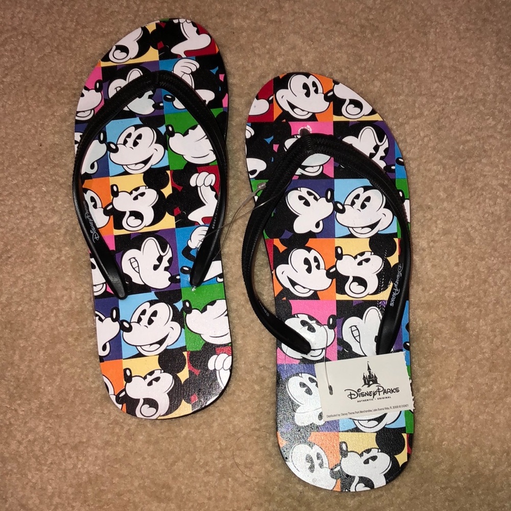 NWT Mickey Flip Flops